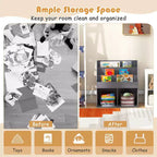 Costway Kids Wooden Bookshelf Bookcase Children Toy Storage Cabinet Organizer