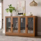 Dovelina Adjustable Hinges Cable Management! Black Sideboard Solves Storage Pain Points