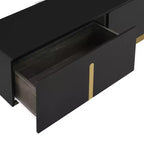Meuble TV moderne avec tiroir pour téléviseurs de 70 pouces, meuble de rangement TV avec étagères réglables, centre de divertissement avec pieds en métal