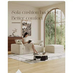 Canapé d'angle modulable sans accoudoirs Swtroom 79L, mousse haute densité 35D avec accoudoirs extra-larges, canapé modulaire à compression