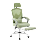 TUYOHW Mesh Swivel Criss Cross Chair on Wheels,Office Chair with Retractable Footrest,Gaming Chair with Lumbar Support Pillow for Office