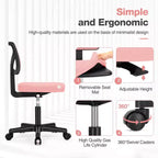 Chaise de bureau TUYOHW à roulettes en maille, croisée pivotante, avec hauteur réglable et soutien lombaire, chaise de jeu à dossier bas pour le bureau