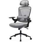 TUYOHW Mesh Criss Cross Chair on Wheels,Office Chair with Adjustable Lumbar Support and Headrest,Gaming Chair with Soft Flip Up Arms for Office