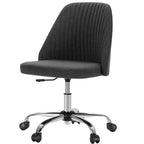 TUYOHW Swivel Criss Cross Chair on Wheels,Office Chair with Adjustable Height and Lumbar Support,Armless Gaming Chair for Office