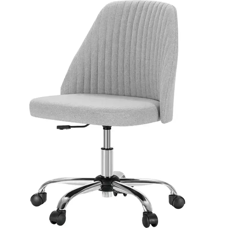 TUYOHW Swivel Criss Cross Chair on Wheels,Office Chair with Adjustable Height and Lumbar Support,Armless Gaming Chair for Office