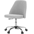 TUYOHW Swivel Criss Cross Chair on Wheels,Office Chair with Adjustable Height and Lumbar Support,Armless Gaming Chair for Office