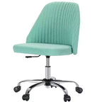 TUYOHW Swivel Criss Cross Chair on Wheels,Office Chair with Adjustable Height and Lumbar Support,Armless Gaming Chair for Office