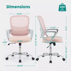 TUYOHW Mesh Swivel Criss Cross Chair on Wheels,41.5 Height Office Chair with Adjustable Height,Gaming Chair for Office