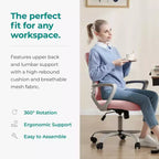 TUYOHW Mesh Swivel Criss Cross Chair on Wheels,41.5 Height Office Chair with Adjustable Height,Gaming Chair for Office