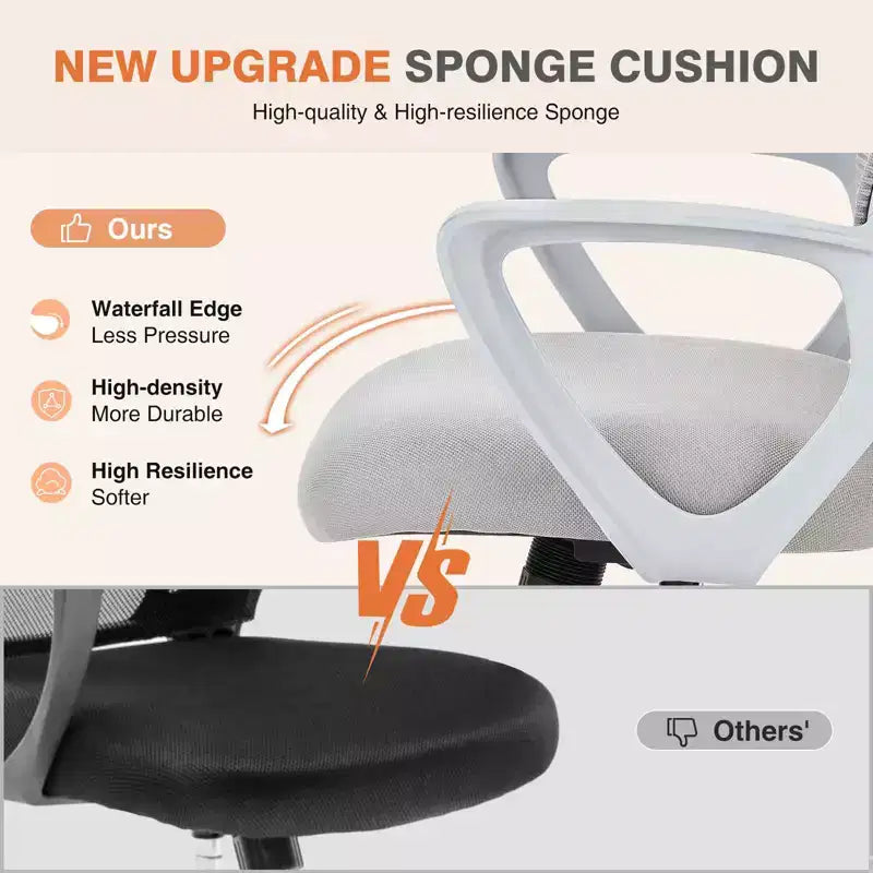 TUYOHW Mesh Swivel Criss Cross Chair on Wheels,41.5 Height Office Chair with Adjustable Height,Gaming Chair for Office