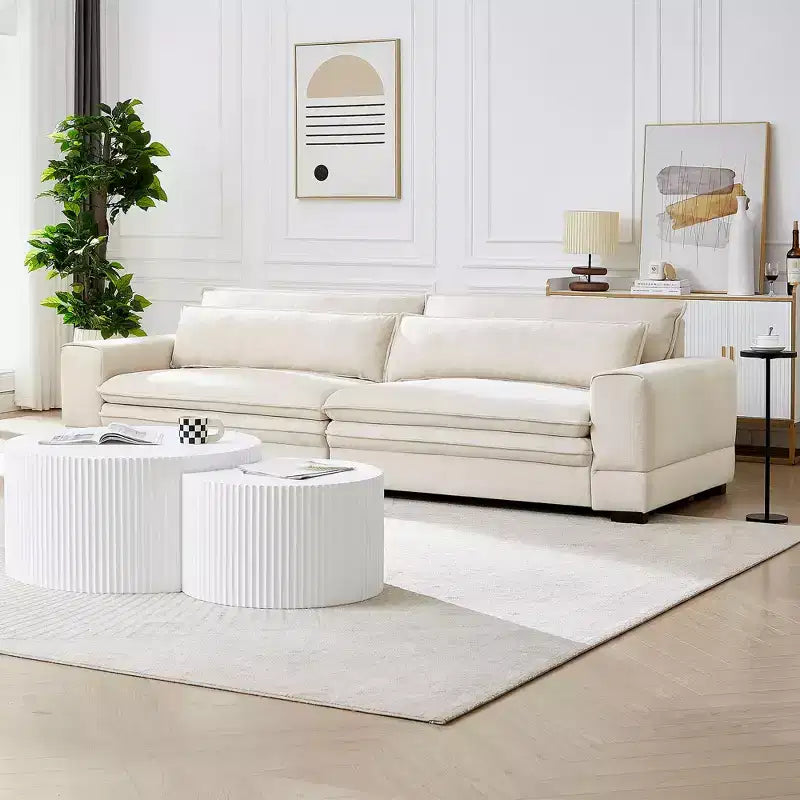 GDFStudio Delara Canapé Rembourré Moderne du Milieu du Siècle à 4 Places de 266 cm