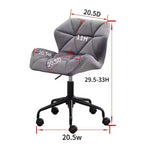 Homy Casa Chaise de bureau pivotante réglable avec siège rembourré en velours pour bureau à domicile ou chambre à coucher