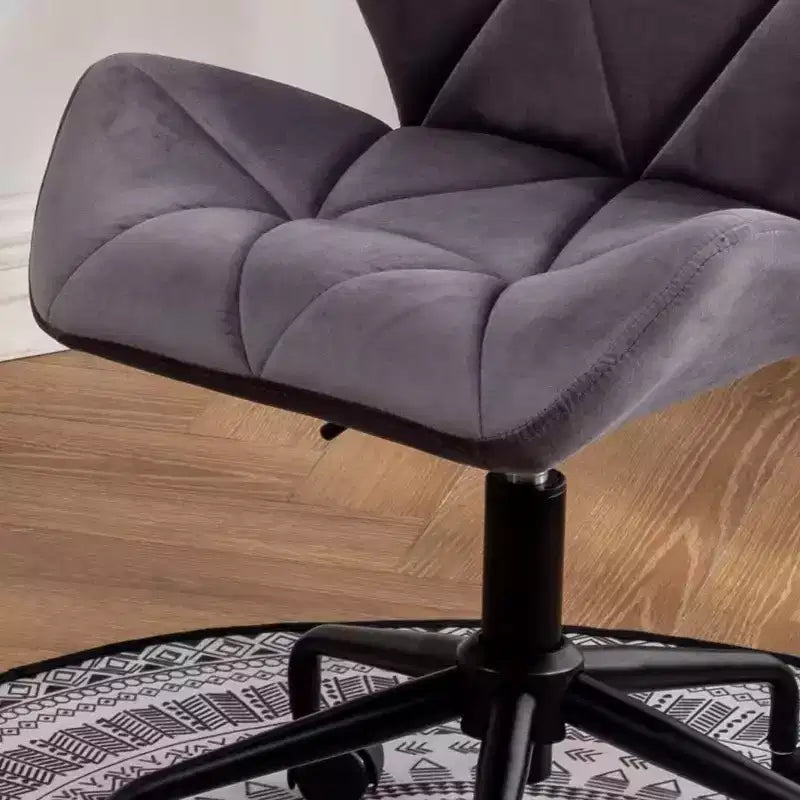 Homy Casa Chaise de bureau pivotante réglable avec siège rembourré en velours pour bureau à domicile ou chambre à coucher