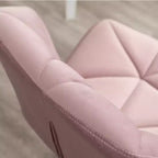 Homy Casa Chaise de bureau pivotante réglable avec siège rembourré en velours pour bureau à domicile ou chambre à coucher