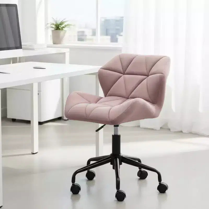 Homy Casa Chaise de bureau pivotante réglable avec siège rembourré en velours pour bureau à domicile ou chambre à coucher