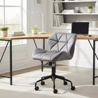 Homy Casa Chaise de bureau pivotante réglable avec siège rembourré en velours pour bureau à domicile ou chambre à coucher