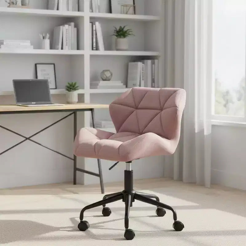 Homy Casa Chaise de bureau pivotante réglable avec siège rembourré en velours pour bureau à domicile ou chambre à coucher