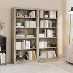 Bibliothèque haute de 180 cm, étagère en bois à 5 niveaux, rangement ouvert, bibliothèque moderne blanche, étagères de présentation sur pied pour salon
