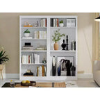 Bibliothèque haute de 180 cm, étagère en bois à 5 niveaux, rangement ouvert, bibliothèque moderne blanche, étagères de présentation sur pied pour salon