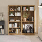Bibliothèque haute de 180 cm, étagère en bois à 5 niveaux, rangement ouvert, bibliothèque moderne blanche, étagères de présentation sur pied pour salon