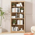 71 in Tall Bookcase,Wooden Bookshelf with 5 Tiers,Open Storage, Modern Book Shelf in White,Floor Standing Display Shelves for Living Room