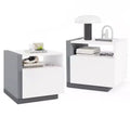 Costway Nightstands Set of 2 Modern Minimalist Bed Side Table w/ Open Compartment