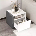 Costway Tables de chevet, lot de 2, table de chevet moderne minimaliste avec compartiment ouvert