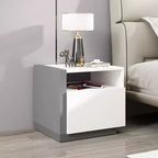 Costway Tables de chevet, lot de 2, table de chevet moderne minimaliste avec compartiment ouvert
