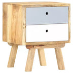 vidaXL Bedside Cabinet 15.7x13.8x19.7 Solid Mango Wood