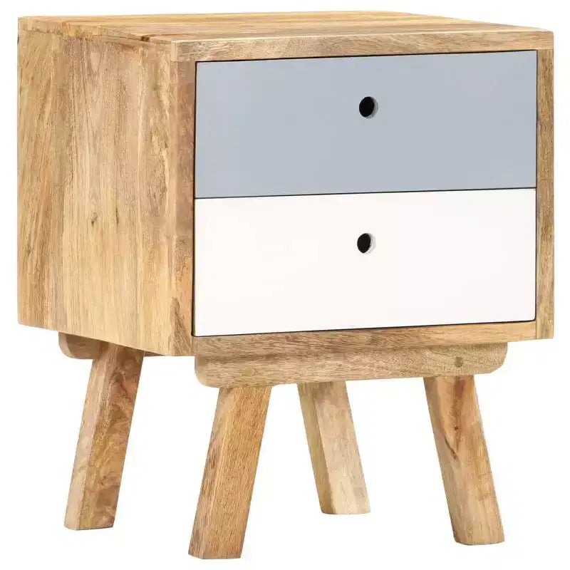 vidaXL Table de chevet 40 x 35 x 50 cm Bois de manguier massif