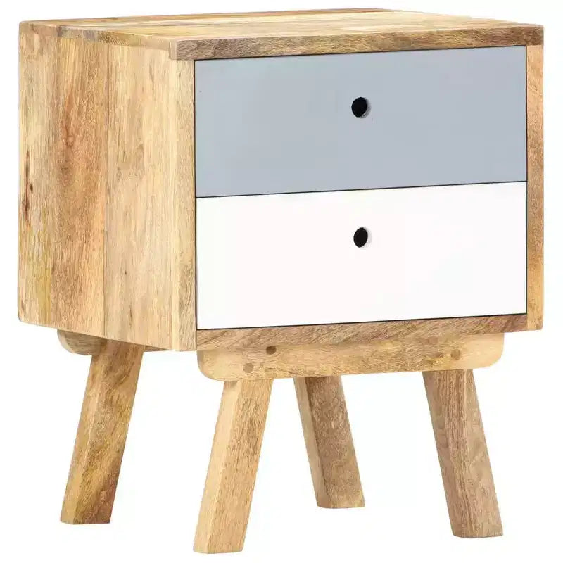 vidaXL Table de chevet 40 x 35 x 50 cm Bois de manguier massif