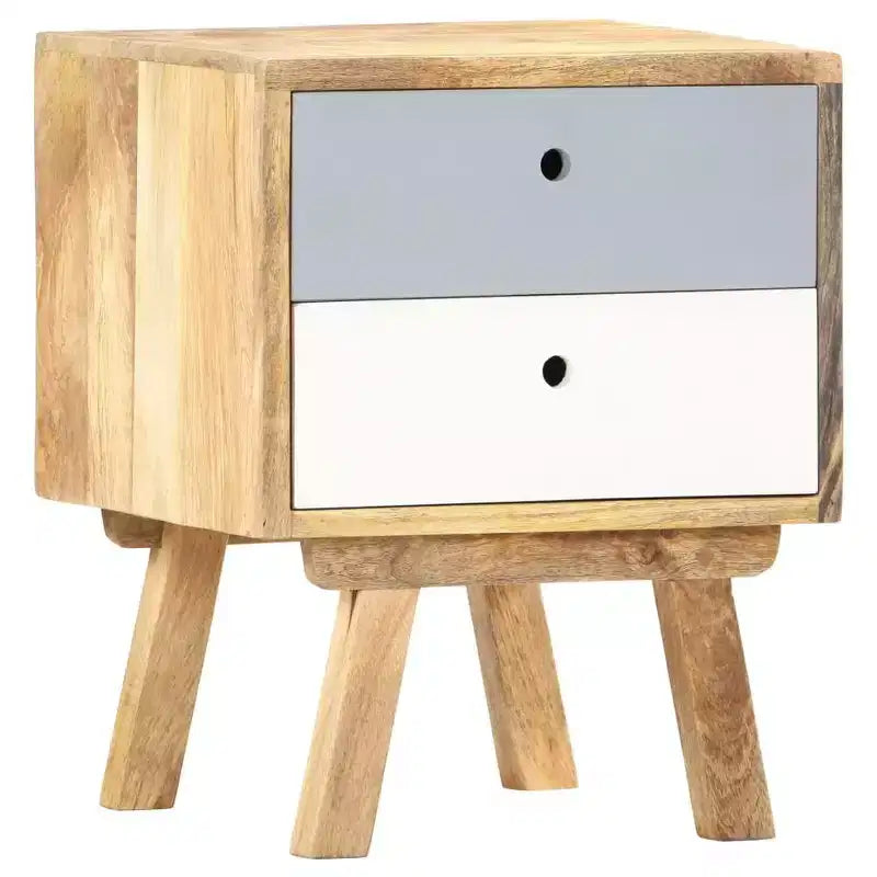 vidaXL Table de chevet 40 x 35 x 50 cm Bois de manguier massif