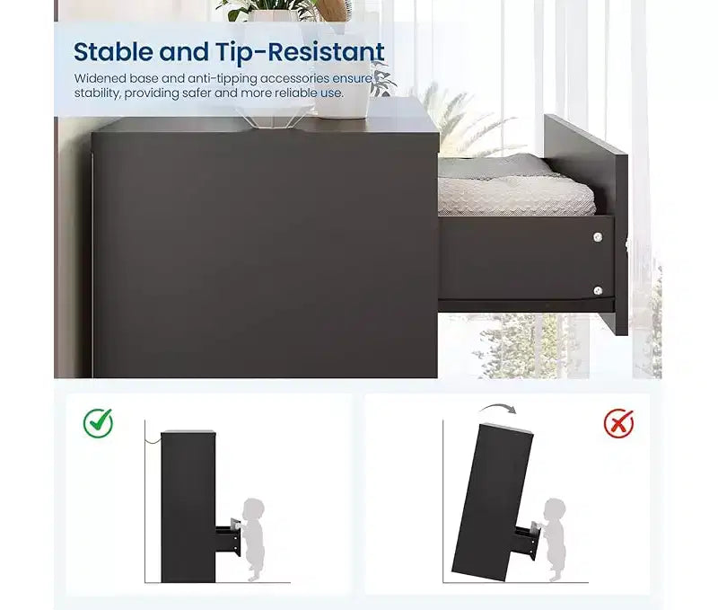 Commode haute de chambre à coucher avec 5 tiroirs, commode en bois avec poignées dorées, armoire de rangement en bois et tiroirs de rangement pour salon