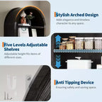 Meuble de rangement à chaussures multifonctionnel GustoWave à 7 niveaux avec arche haute pour entrée, couloir ou salon