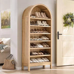 Meuble de rangement à chaussures multifonctionnel GustoWave à 7 niveaux avec arche haute pour entrée, couloir ou salon
