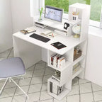 Bureau informatique moderne Costway 48 avec huche et étagères de rangement pour le bureau à domicile