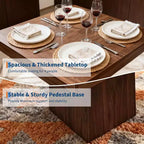 Table à manger carrée quatre personnes de 80 cm, style moderne, base en bois, adaptée aux salles à manger, salons et appartements