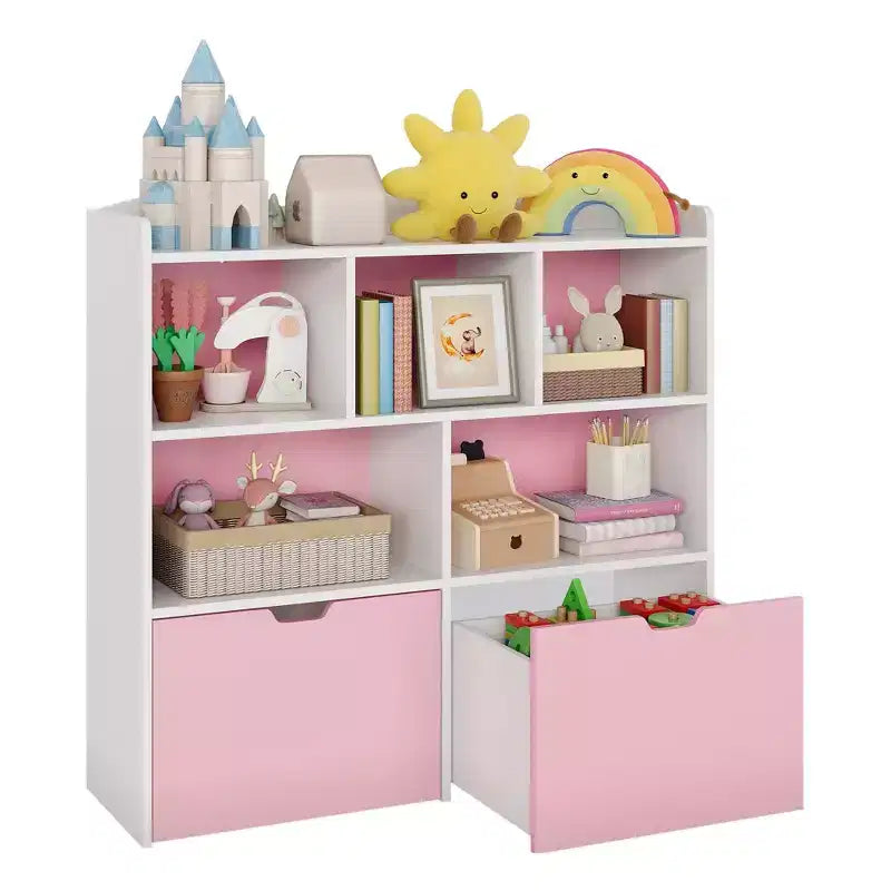 Organisateur de rangement pour jouets, étagère à livres pour enfants, armoire de rangement pour jouets, bibliothèque pour tout-petits pour chambre d'enfant, chambre à coucher, chambre de bébé, salon