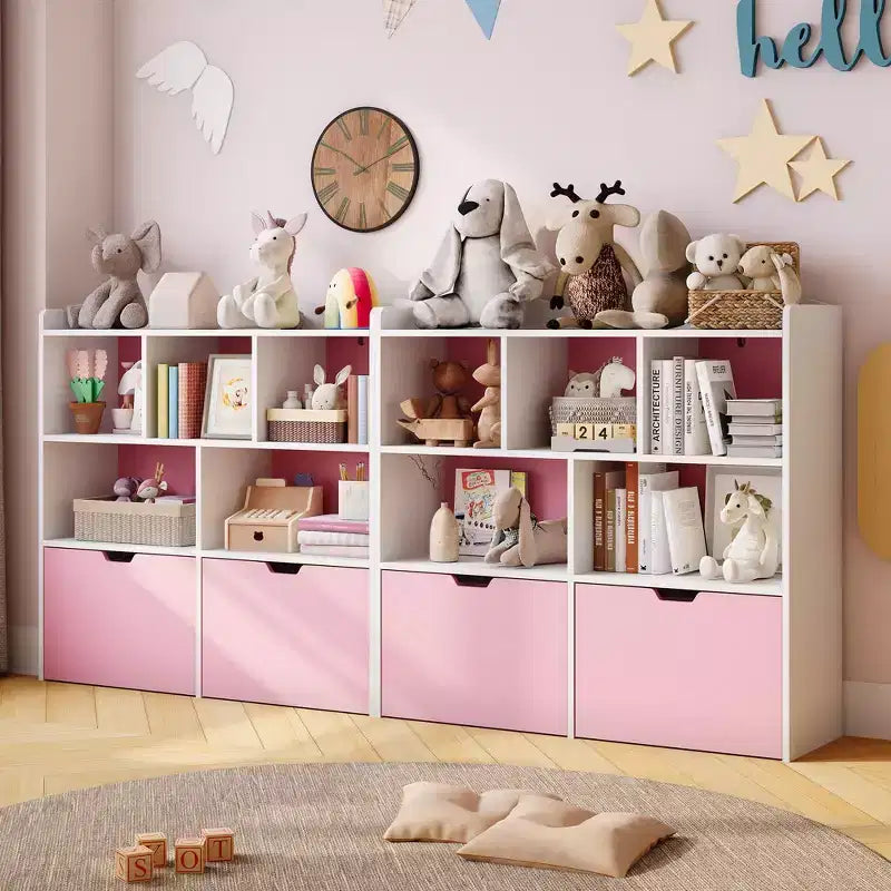 Organisateur de rangement pour jouets, étagère à livres pour enfants, armoire de rangement pour jouets, bibliothèque pour tout-petits pour chambre d'enfant, chambre à coucher, chambre de bébé, salon
