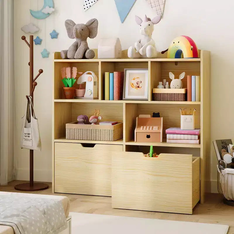 Toy Storage Organizer, Kid Bookshelf, Toy Storage Cabinet, Toddler Book Shelf for Kid Room, Bedroom, Nursery, Living Room