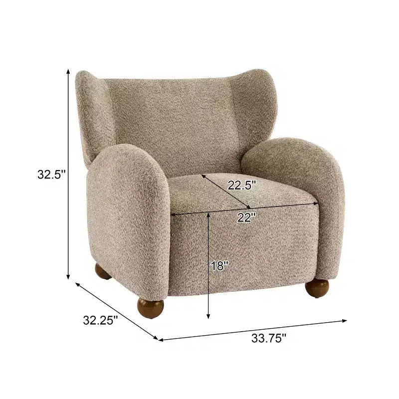 Christopher Knight Home Greer Modern Wooden Upholstered Wingback Accent Chair