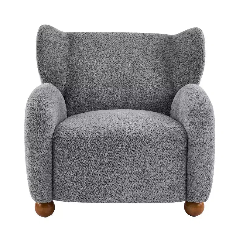 Christopher Knight Home Greer Modern Wooden Upholstered Wingback Accent Chair