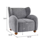 Christopher Knight Home Greer Modern Wooden Upholstered Wingback Accent Chair