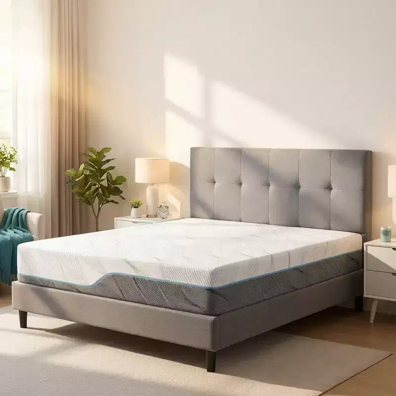 Dyonery Memory Foam Mattress, Dual-Sided Gel Bed in a Box, Fiberglass-Free Medium & Firm Support for Pressure Relief