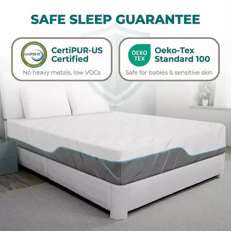 Matelas en mousse à mémoire de forme Dyonery, lit en boîte en gel double face, support moyen et ferme sans fibre de verre pour soulager la pression