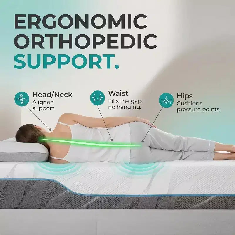 Matelas en mousse à mémoire de forme Dyonery, lit en boîte en gel double face, support moyen et ferme sans fibre de verre pour soulager la pression