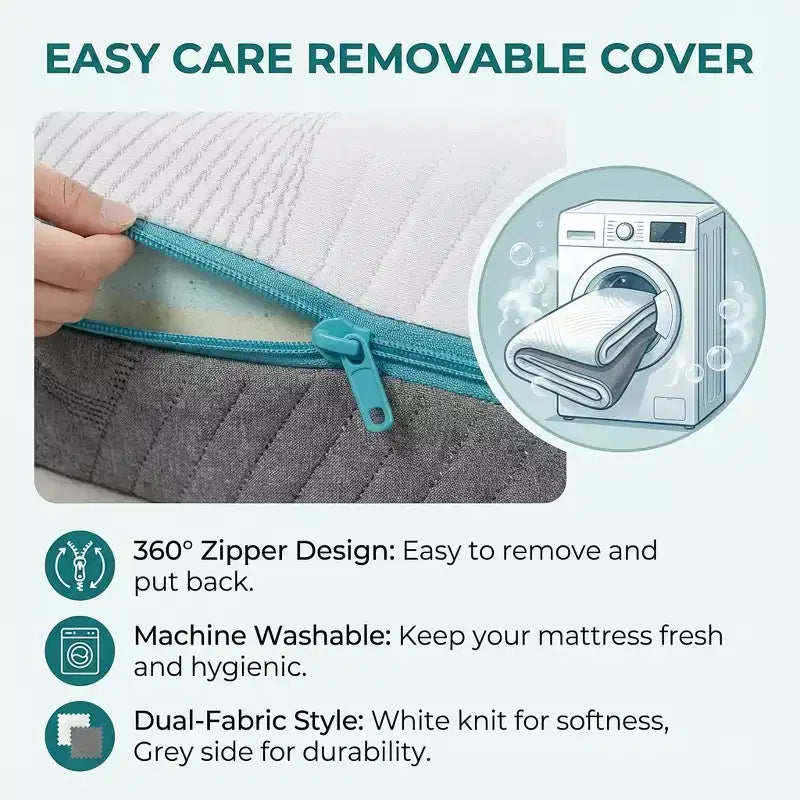 Matelas en mousse à mémoire de forme Dyonery, lit en boîte en gel double face, support moyen et ferme sans fibre de verre pour soulager la pression