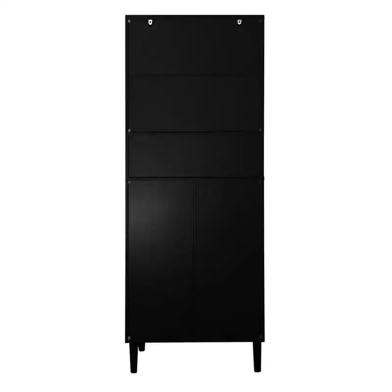 Meuble de cuisine autoportant de 160 cm avec portes vitrées, buffet de rangement pour cuisine, salon et salle de bain