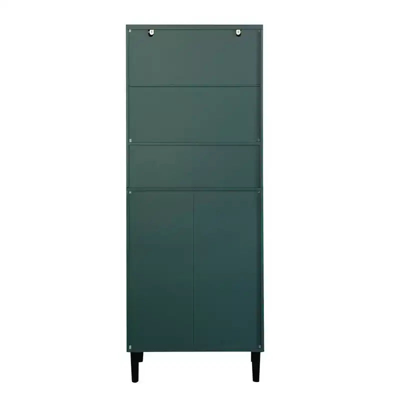 Meuble de cuisine autoportant de 160 cm avec portes vitrées, buffet de rangement pour cuisine, salon et salle de bain
