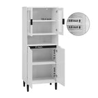 Meuble de cuisine autoportant de 160 cm avec portes vitrées, buffet de rangement pour cuisine, salon et salle de bain